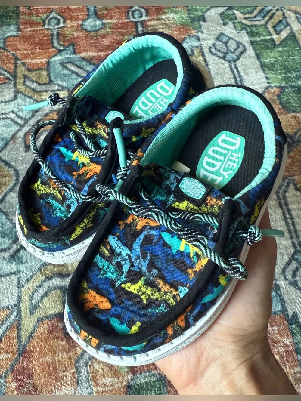 Hey Dude Toddler size 6 Shark-Print